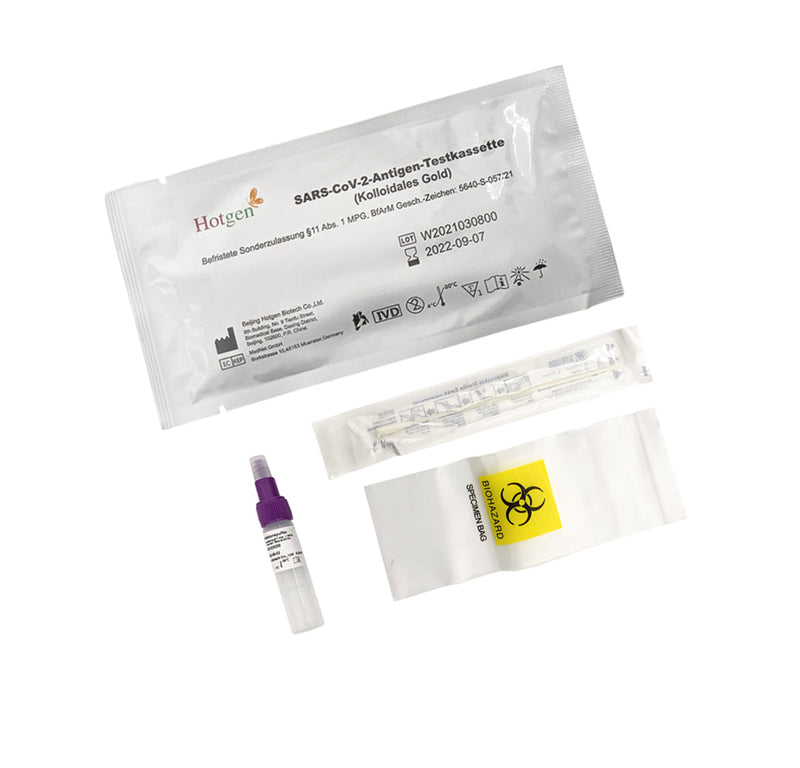 Hotgen® Nasal Antigen Laien-Selbsttest - Polybeutel AT1236/21 BfArM MHD: 09/25